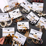 17KM Tassel Acrylic Earrings For Women Bohemian Earrings Set Big Geometric Drop Earring 2019 Brincos Female DIY Fashion Jewelry
