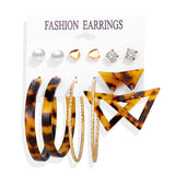 17KM Tassel Acrylic Earrings For Women Bohemian Earrings Set Big Geometric Drop Earring 2019 Brincos Female DIY Fashion Jewelry