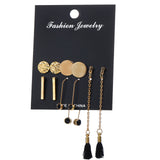 17KM Tassel Acrylic Earrings For Women Bohemian Earrings Set Big Geometric Drop Earring 2019 Brincos Female DIY Fashion Jewelry
