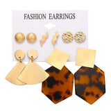 17KM Tassel Acrylic Earrings For Women Bohemian Earrings Set Big Geometric Drop Earring 2019 Brincos Female DIY Fashion Jewelry