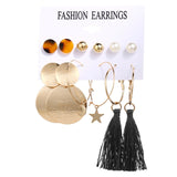 17KM Tassel Acrylic Earrings For Women Bohemian Earrings Set Big Geometric Drop Earring 2019 Brincos Female DIY Fashion Jewelry